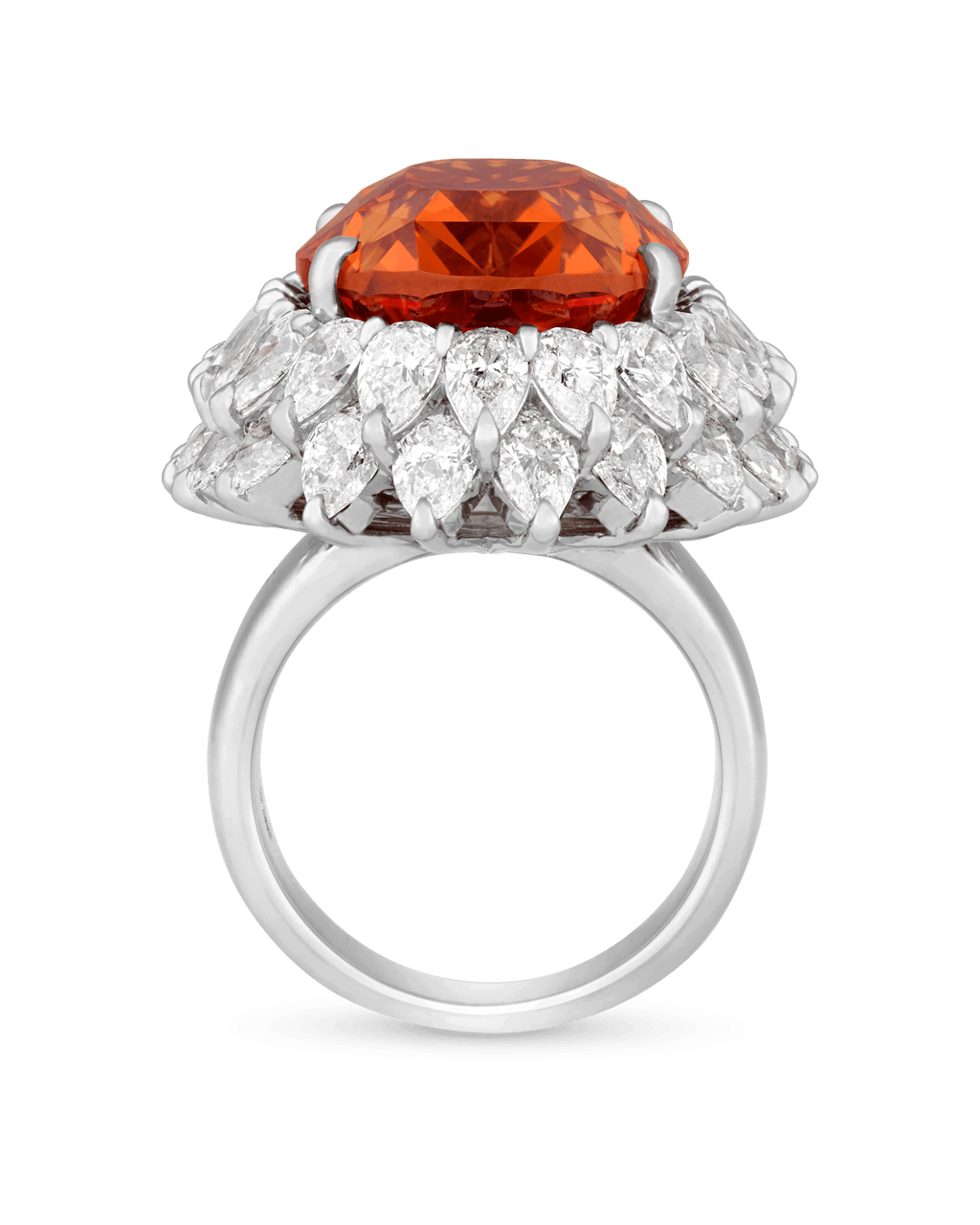 Unheated Orange Sapphire Ring, 30.23 carats