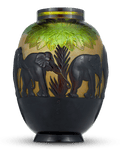 Gallé Cameo Elephant Vase