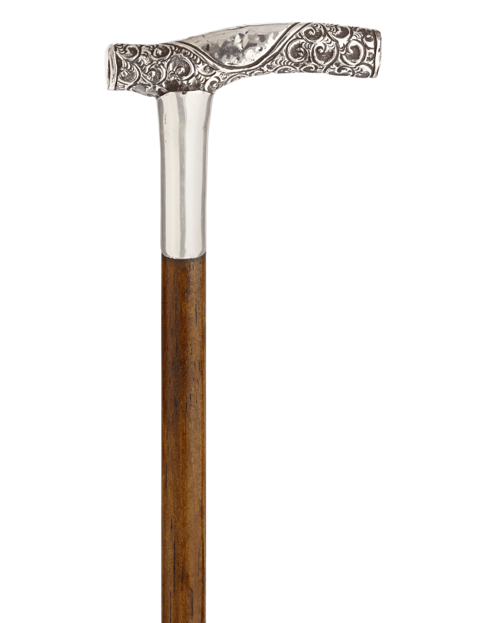 Antique Cane with Silver Crook Handle