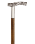 Antique Cane with Silver Crook Handle