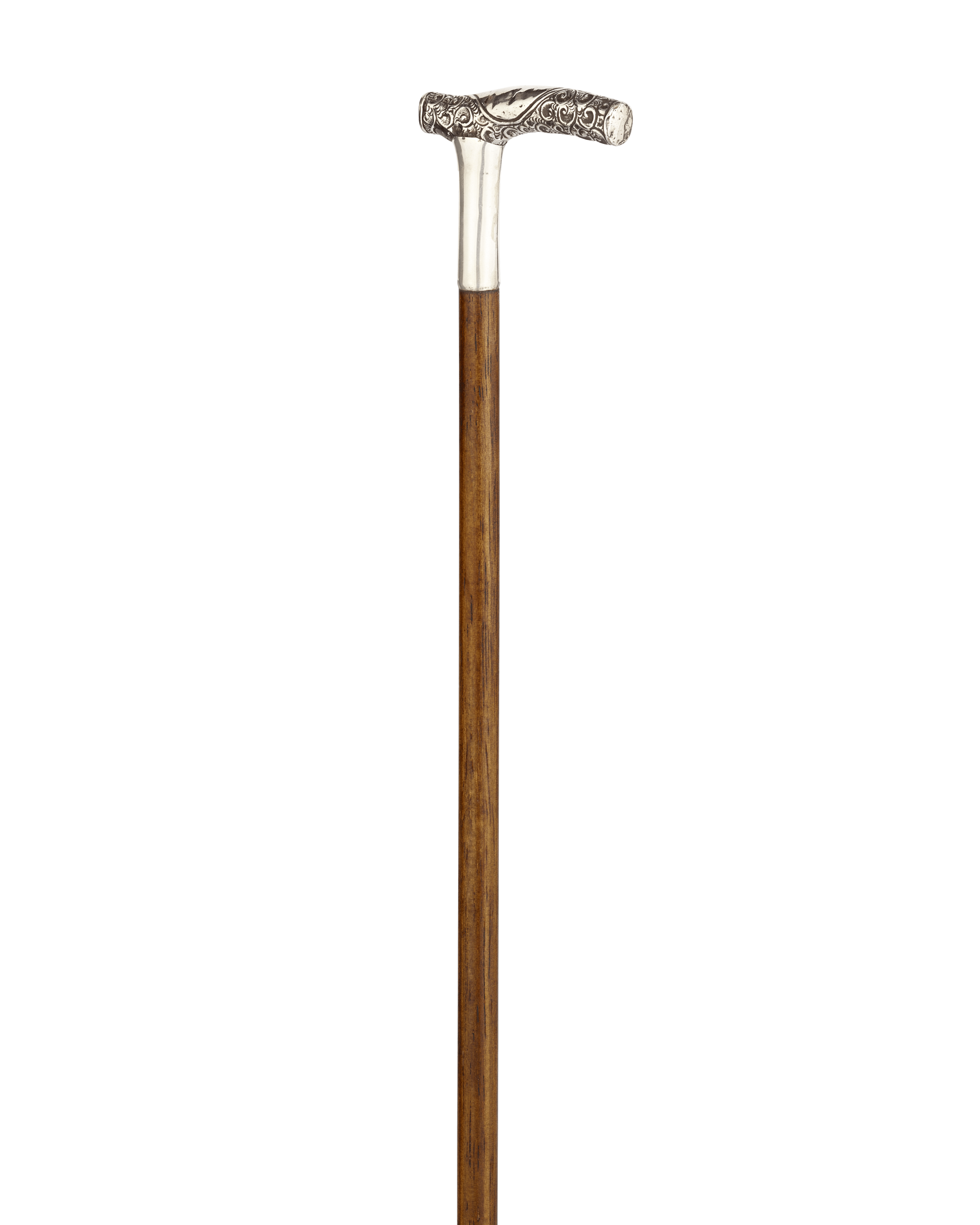 Antique Cane with Silver Crook Handle