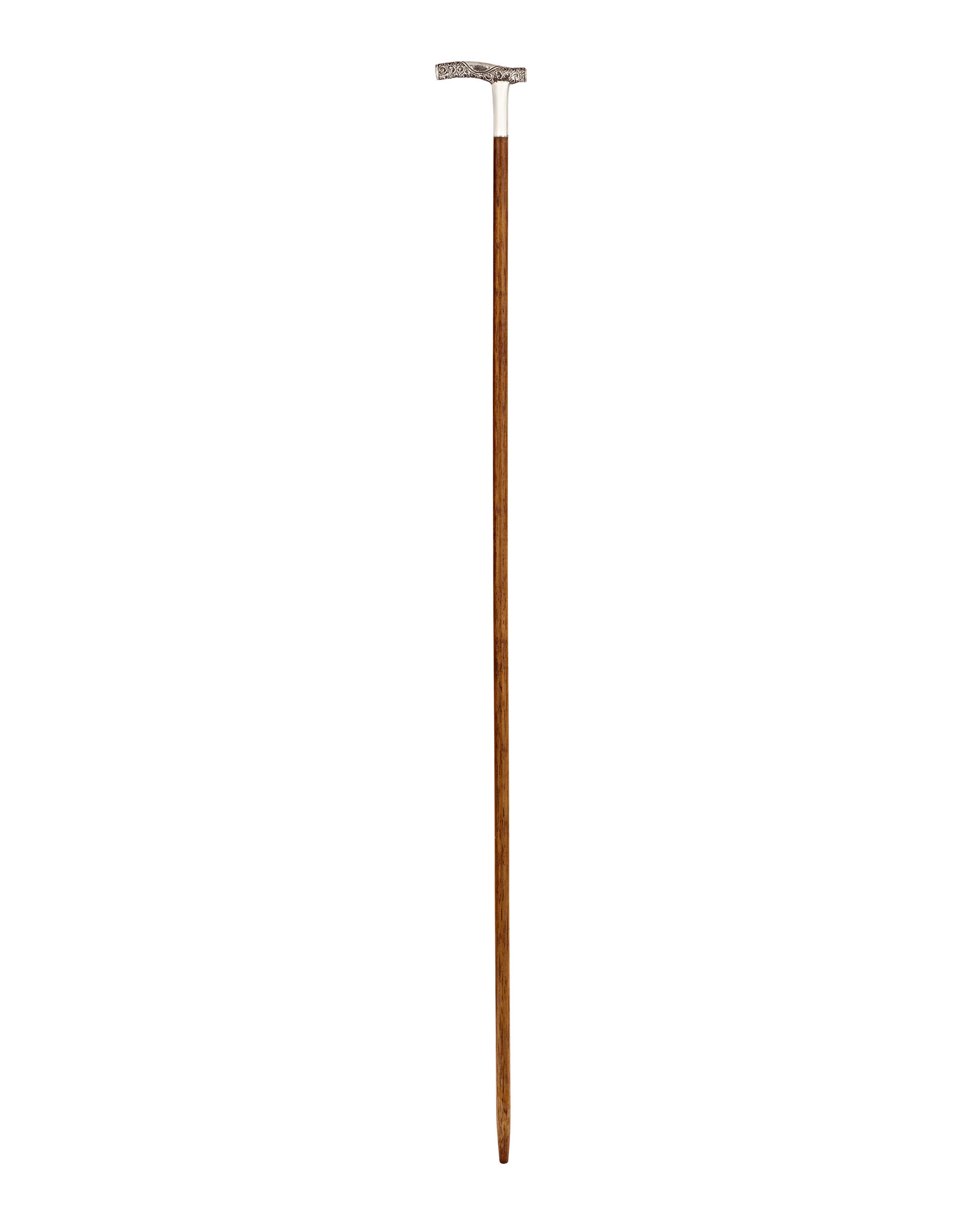 Antique Cane with Silver Crook Handle