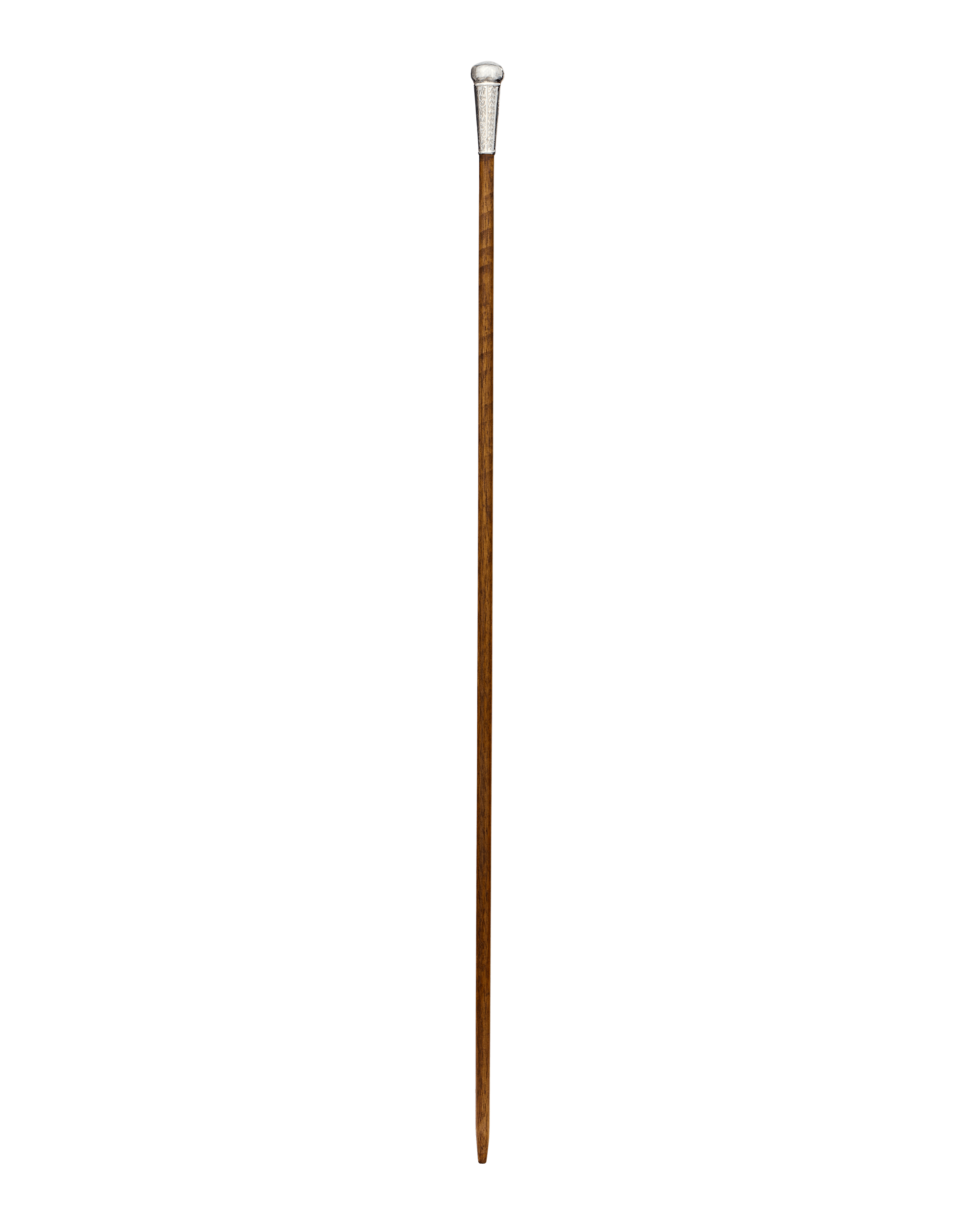 Engraved Silver Knob Cane