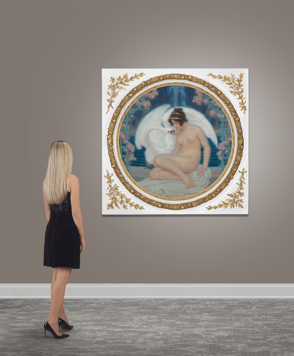 Leda and the Swan by Ludovic Alleaume