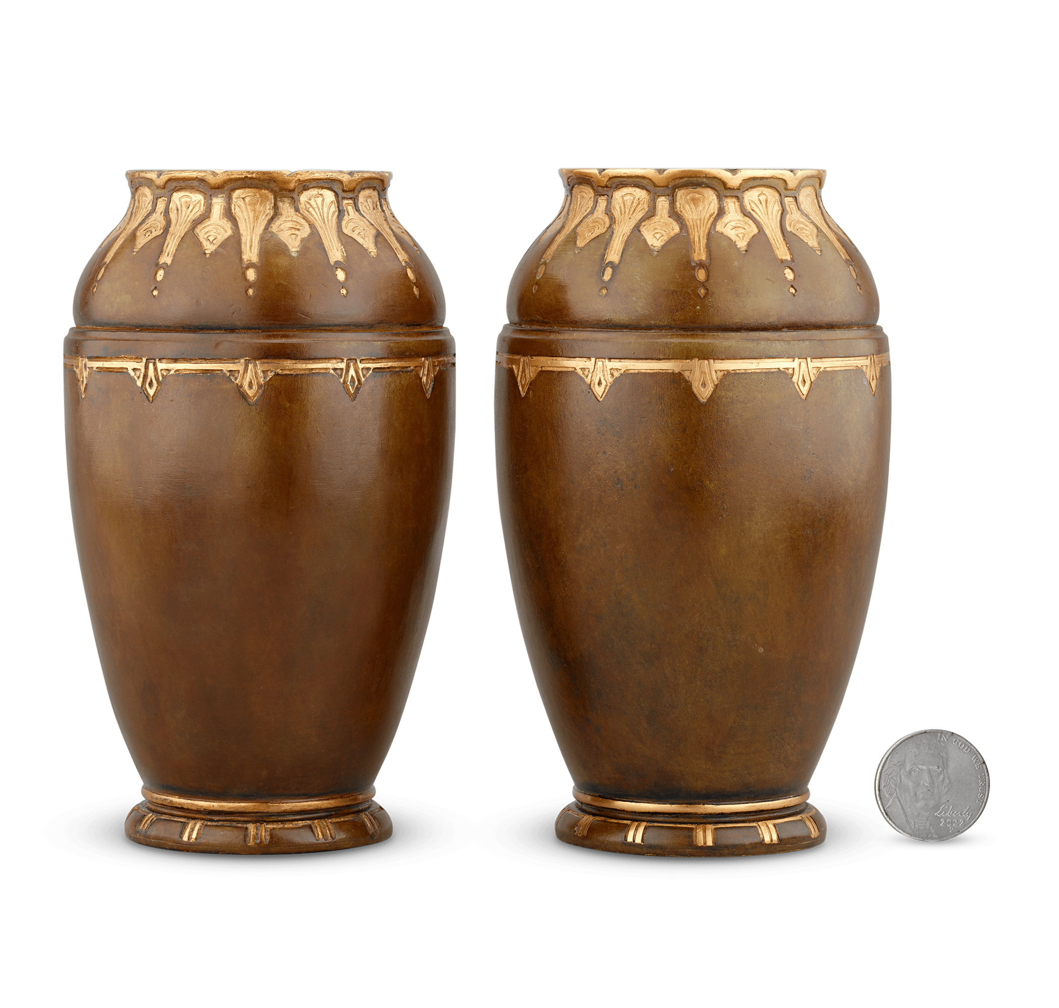 Pair of Bronze Vases by Christofle