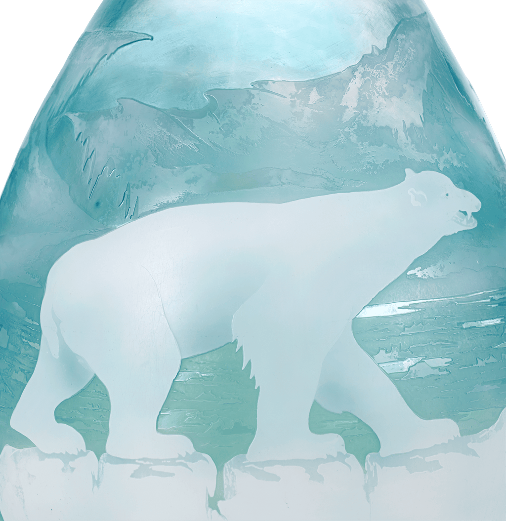 Gallé Polar Bear Vase