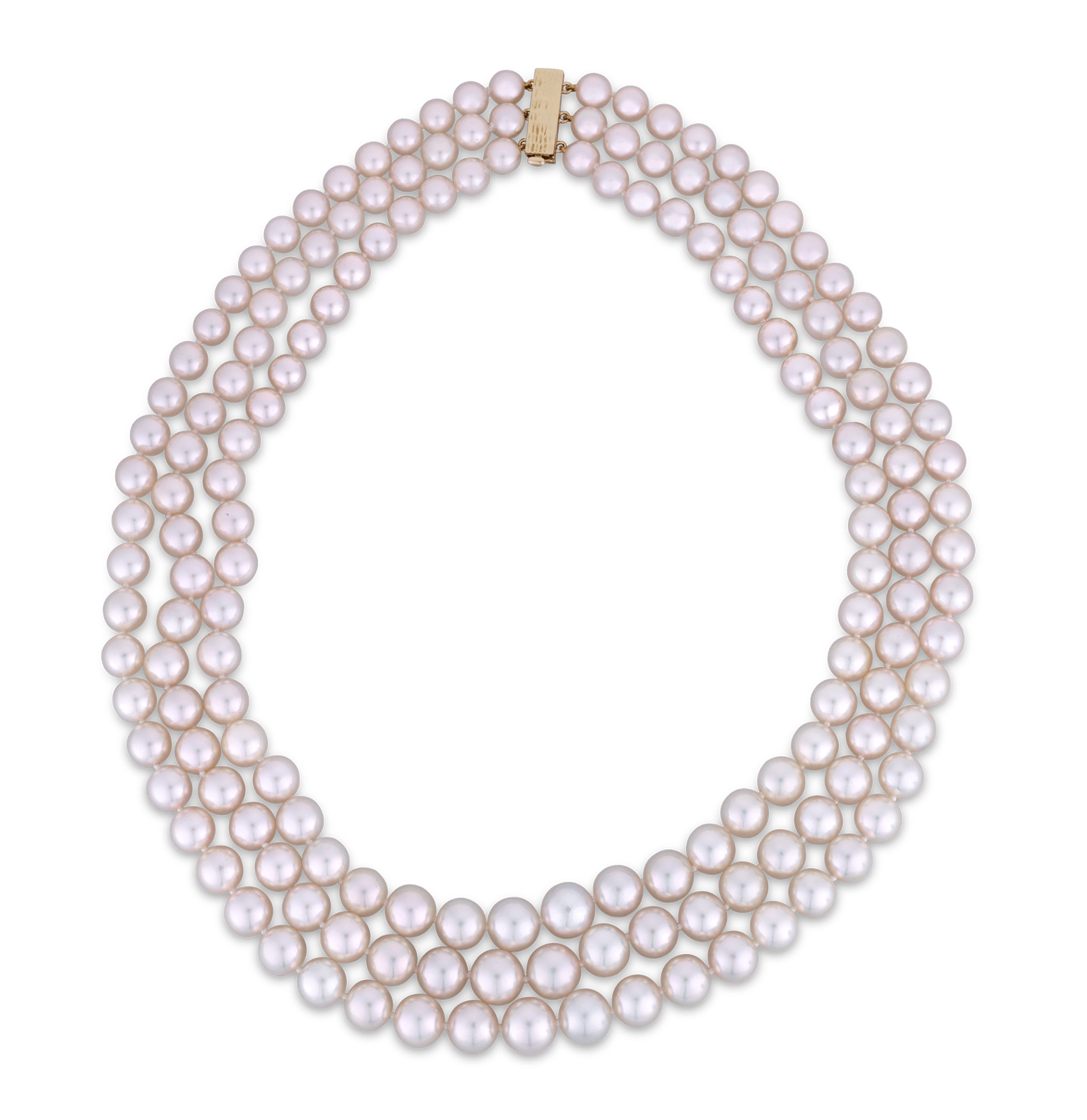 Triple Strand Akoya Pearl Necklace
