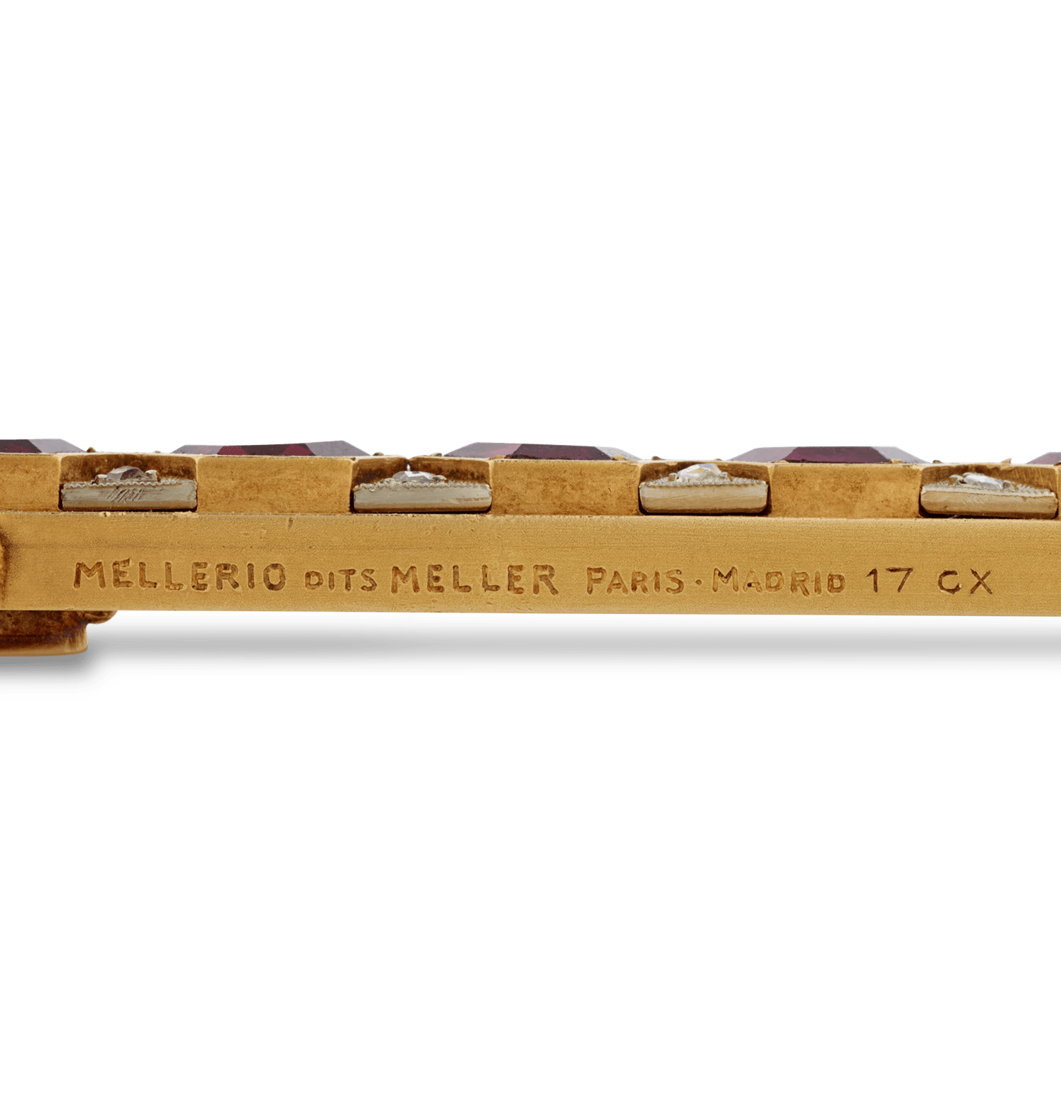 Mellerio Garnet, Diamond and Gold Cross Pendant