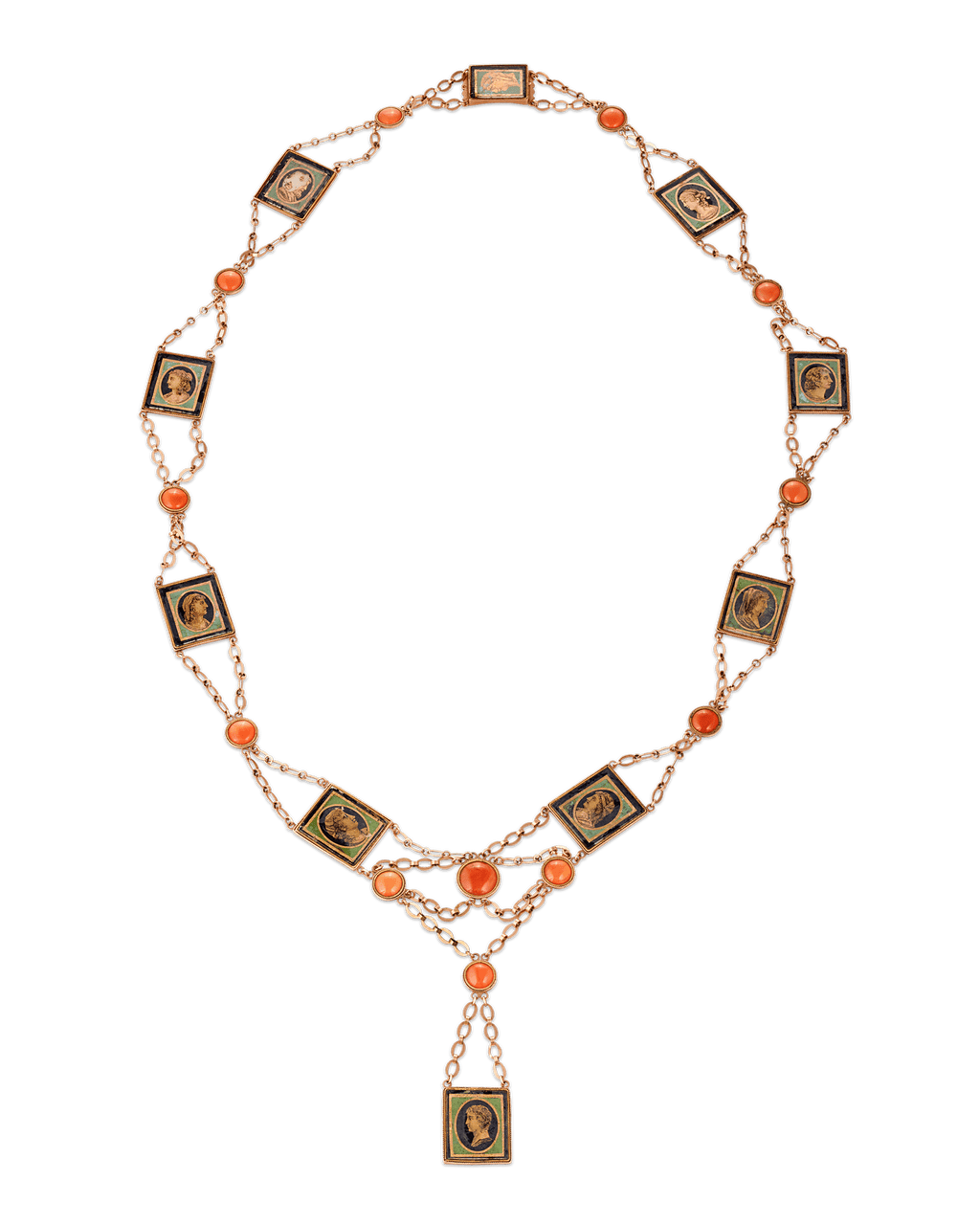 First Empire Napoleonic Portrait Necklace