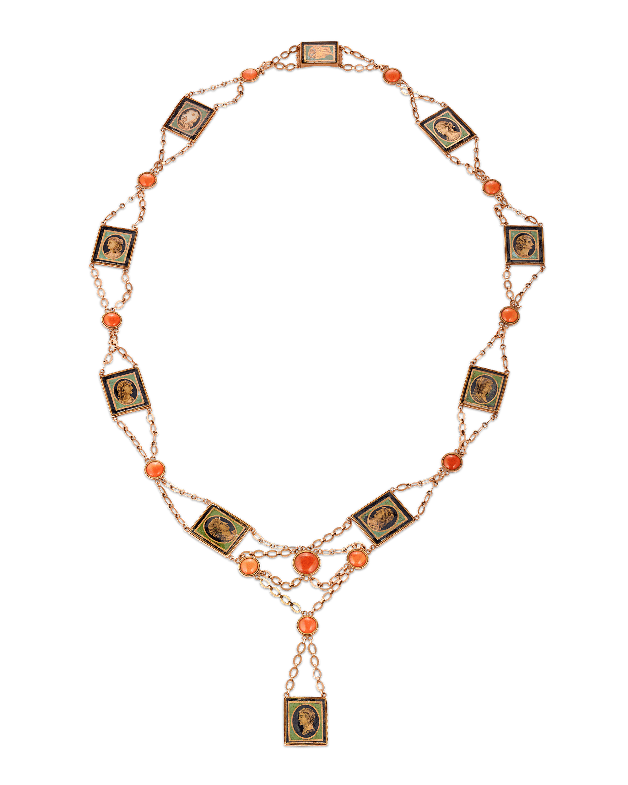 First Empire Napoleonic Portrait Necklace