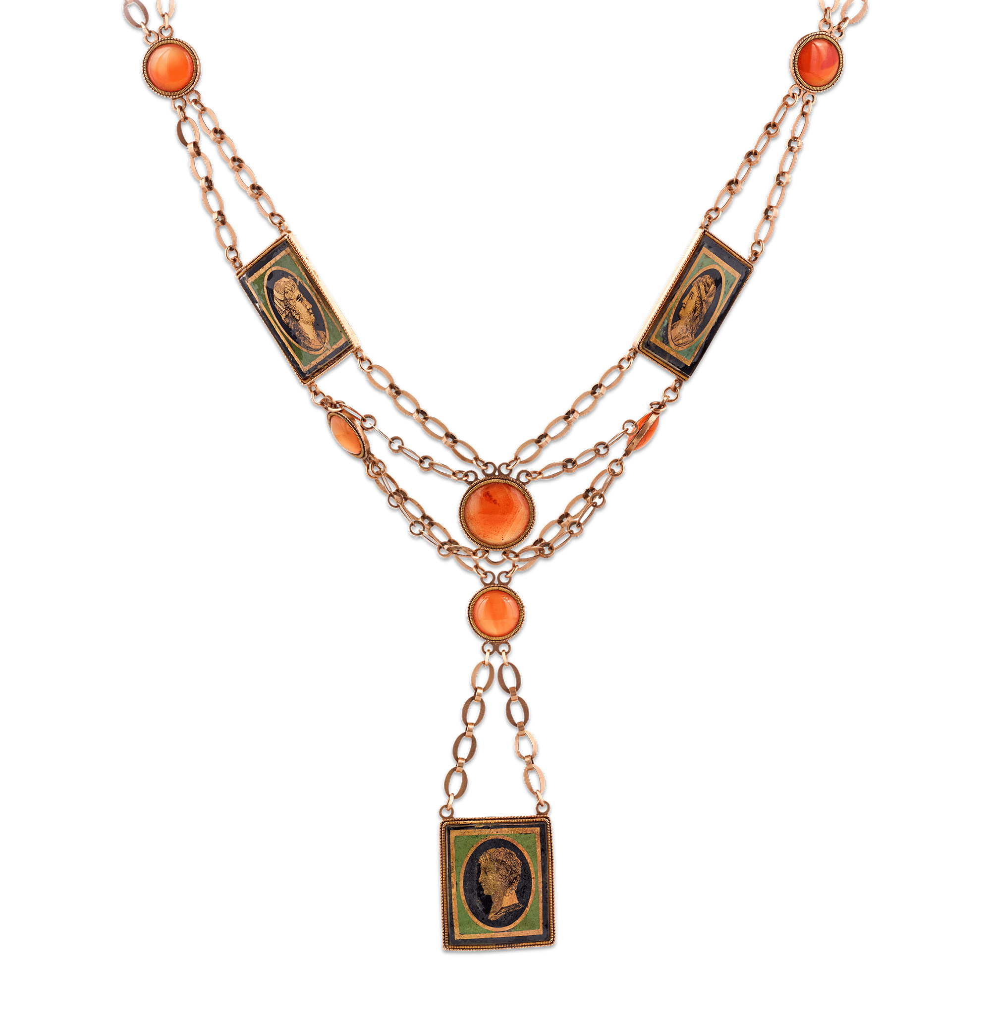 First Empire Napoleonic Portrait Necklace