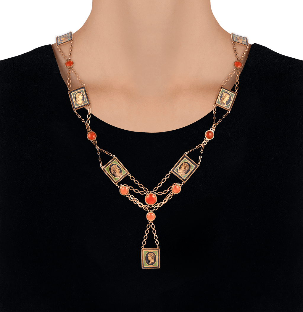 First Empire Napoleonic Portrait Necklace