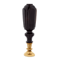Gold Carnelian Armorial Seal with Agate Handle