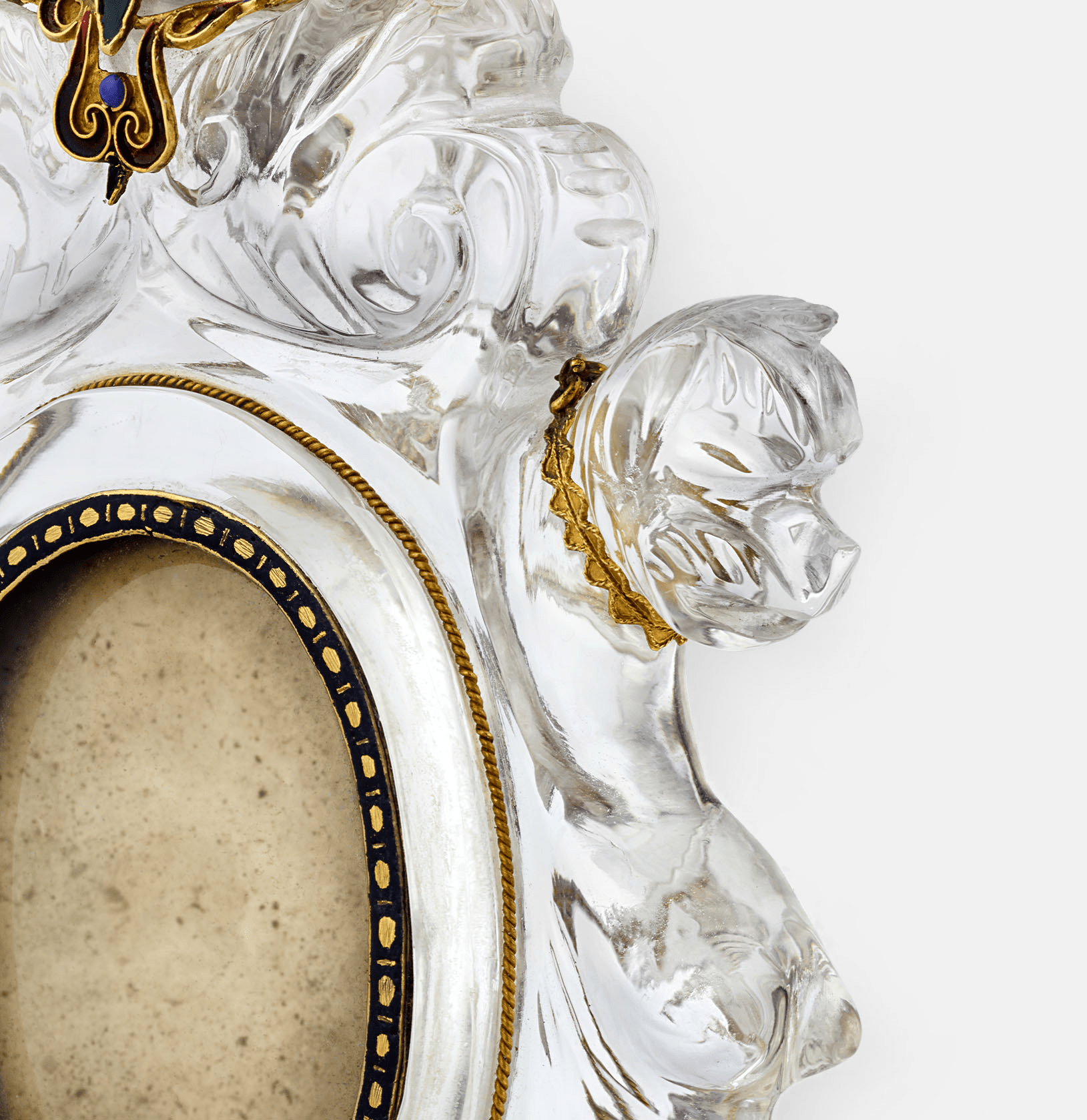 Renaissance Rock Crystal and Gold Agnus Dei