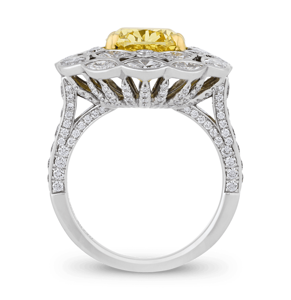 Tiffany & Co. Fancy Vivid Yellow Diamond Ring, 3.68 carats