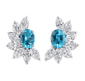 Untreated Brazilian Paraiba Earrings, 4.99 Carats
