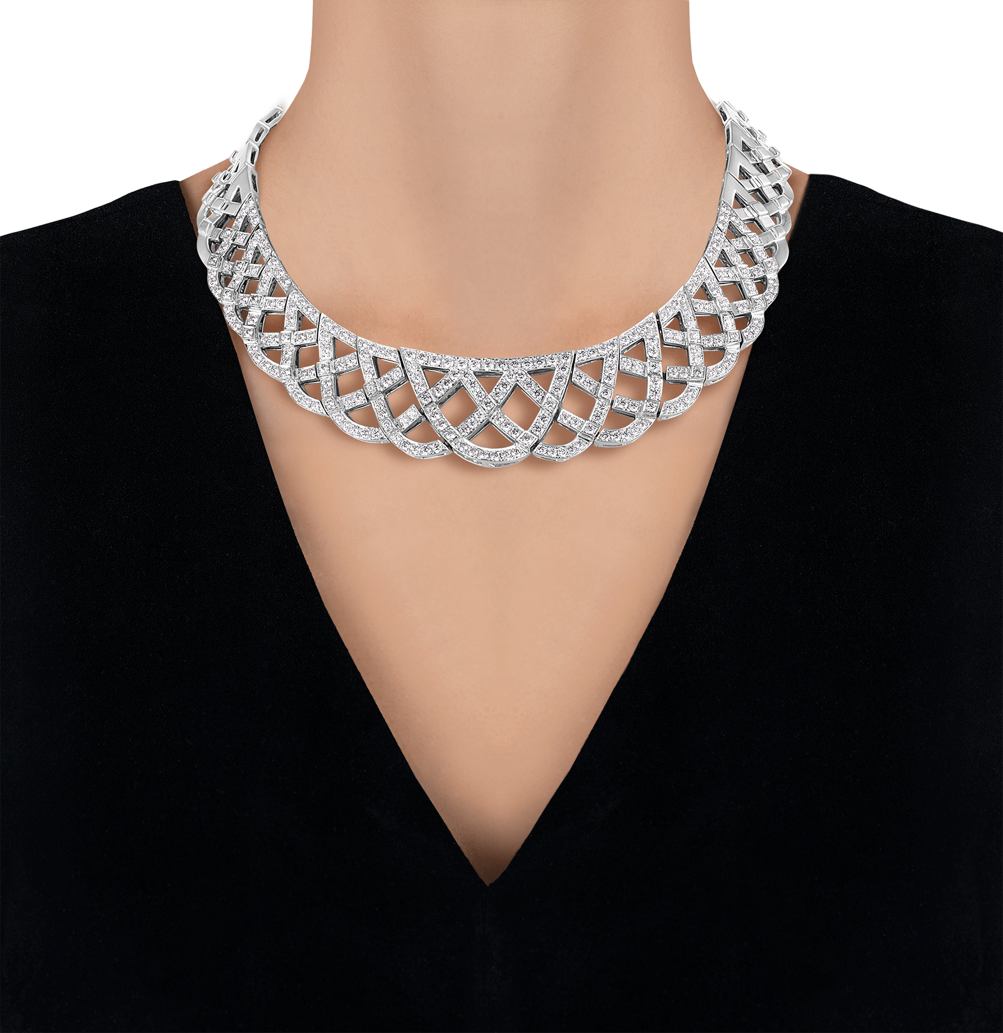 Hans D. Krieger Diamond and Gold Neckace, 16.84 carats