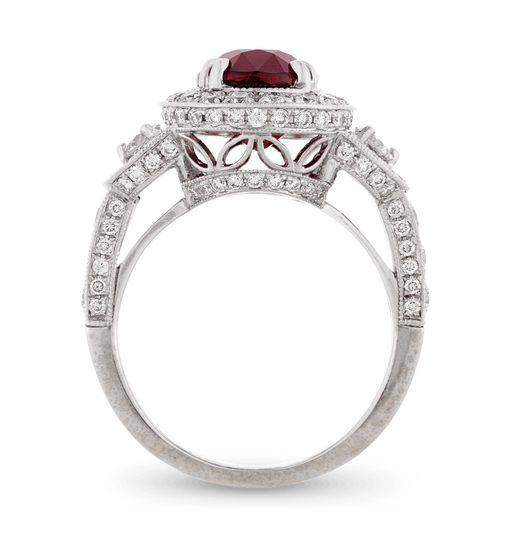 Unheated Mozambique Ruby Ring, 4.54 Carats