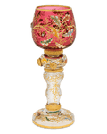 Enameled Glass Wine Goblet by Moser