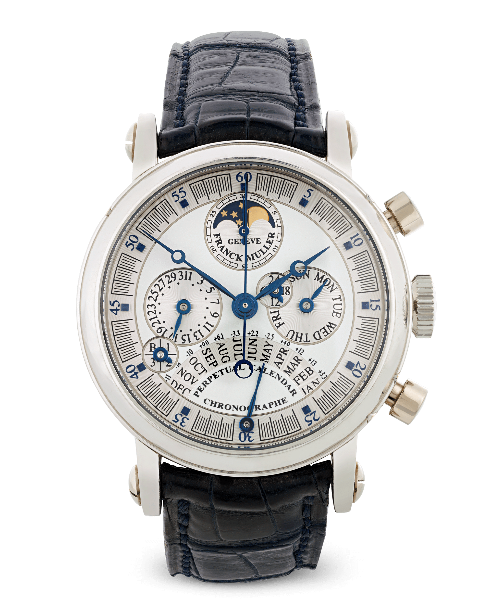 Franck Muller Double Dial Perpetual Calendar Chronograph Watch