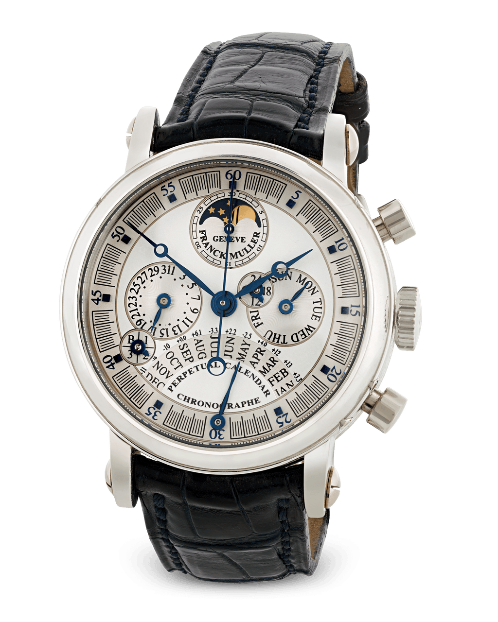 Franck Muller Double Dial Perpetual Calendar Chronograph Watch