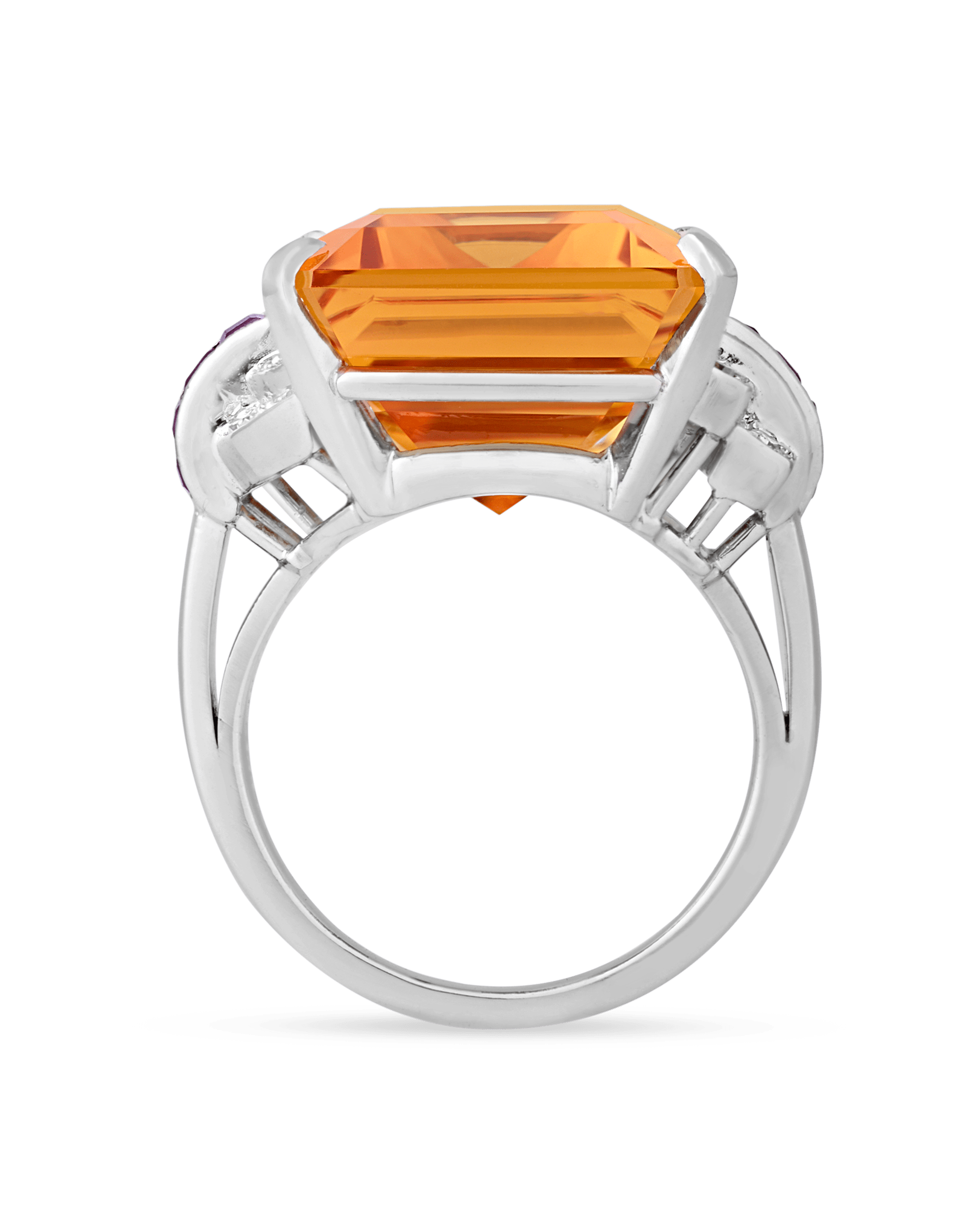 Lambert Brothers Art Deco Citrine Ring, 23.35 Carats
