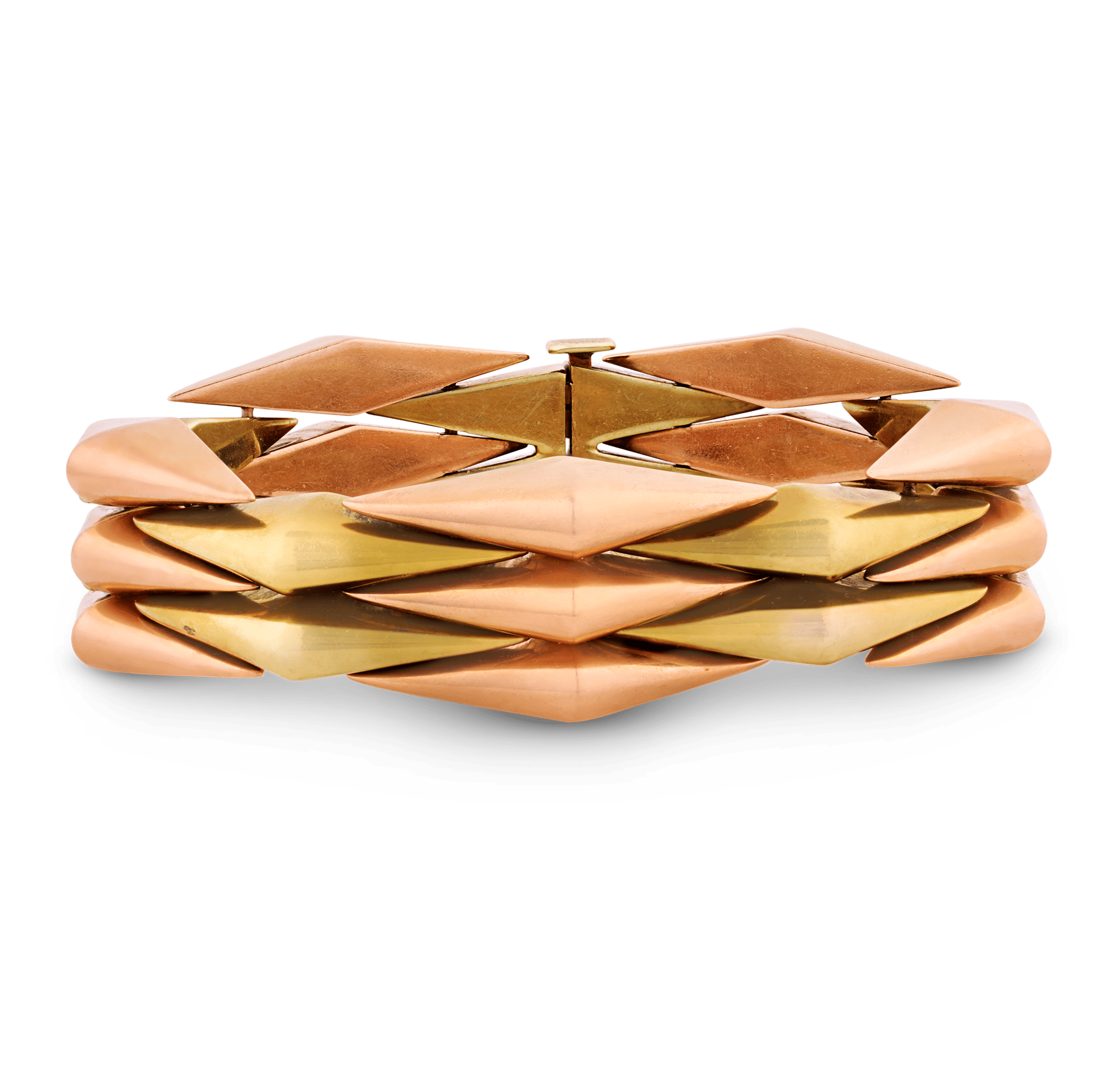 Retro 14K Yellow and Rose Gold Bracelet