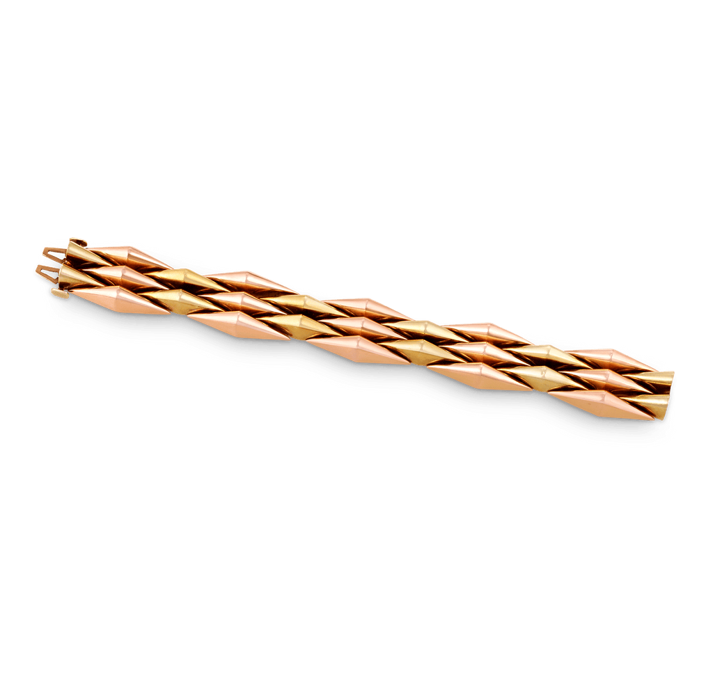 Retro 14K Yellow and Rose Gold Bracelet