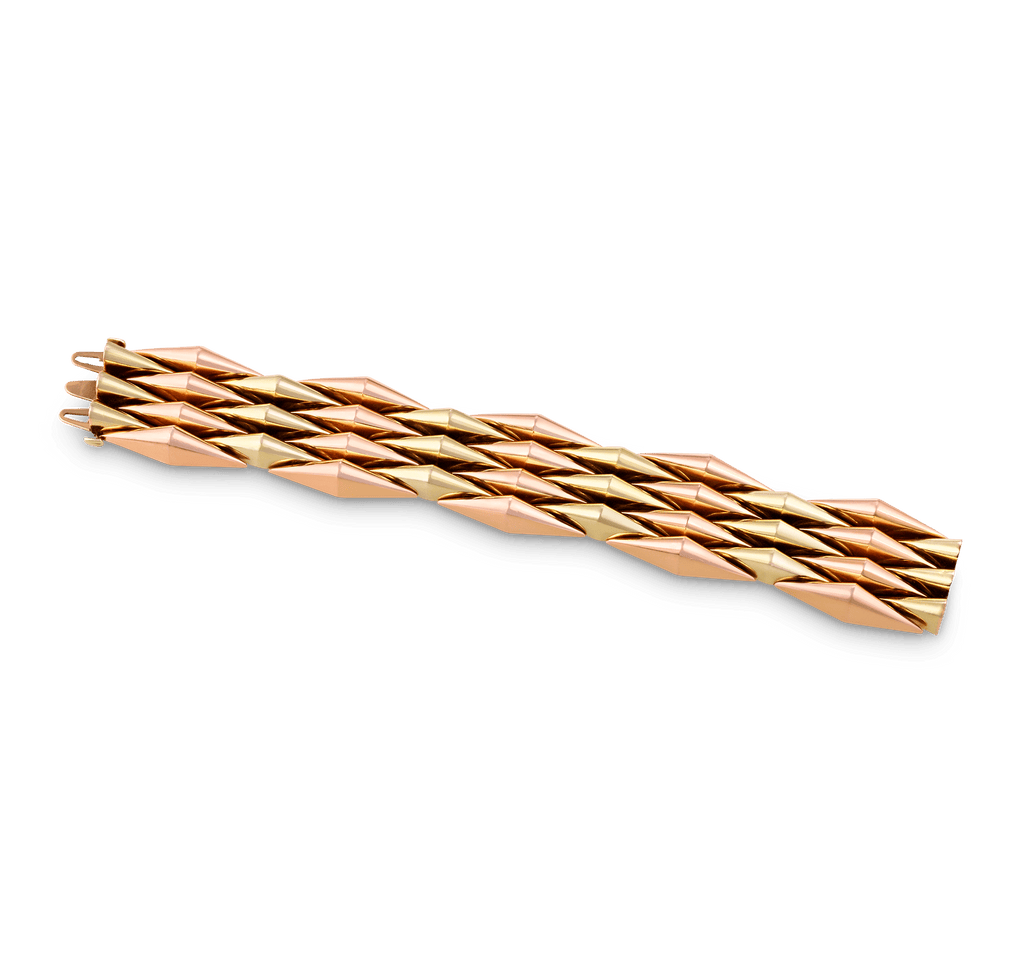 Retro Rose and Yellow Gold Bracelet