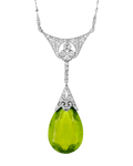 Edwardian Peridot Pendant, 30.00 carats