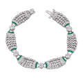Art Deco Diamond and Emerald Bracelet