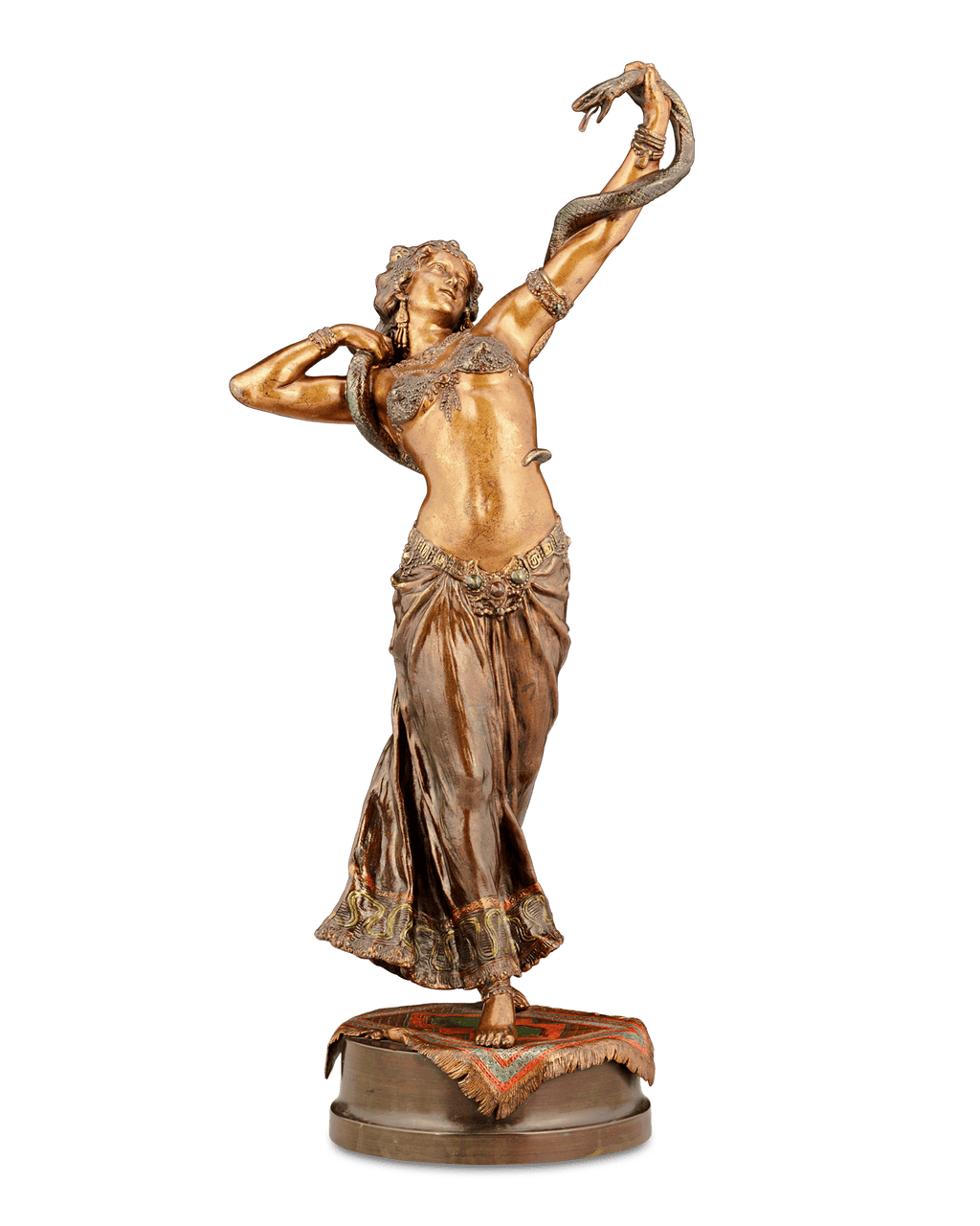 Bronze Snake Charmer by Franz Bergman