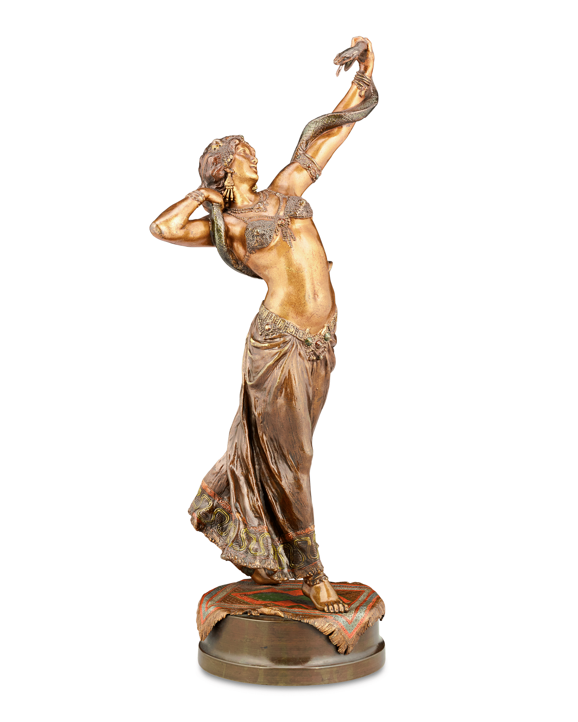 Bronze Snake Charmer by Franz Bergman