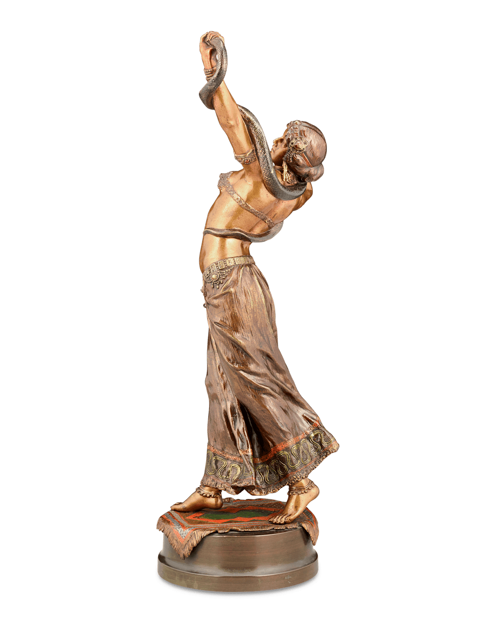 Bronze Snake Charmer by Franz Bergman