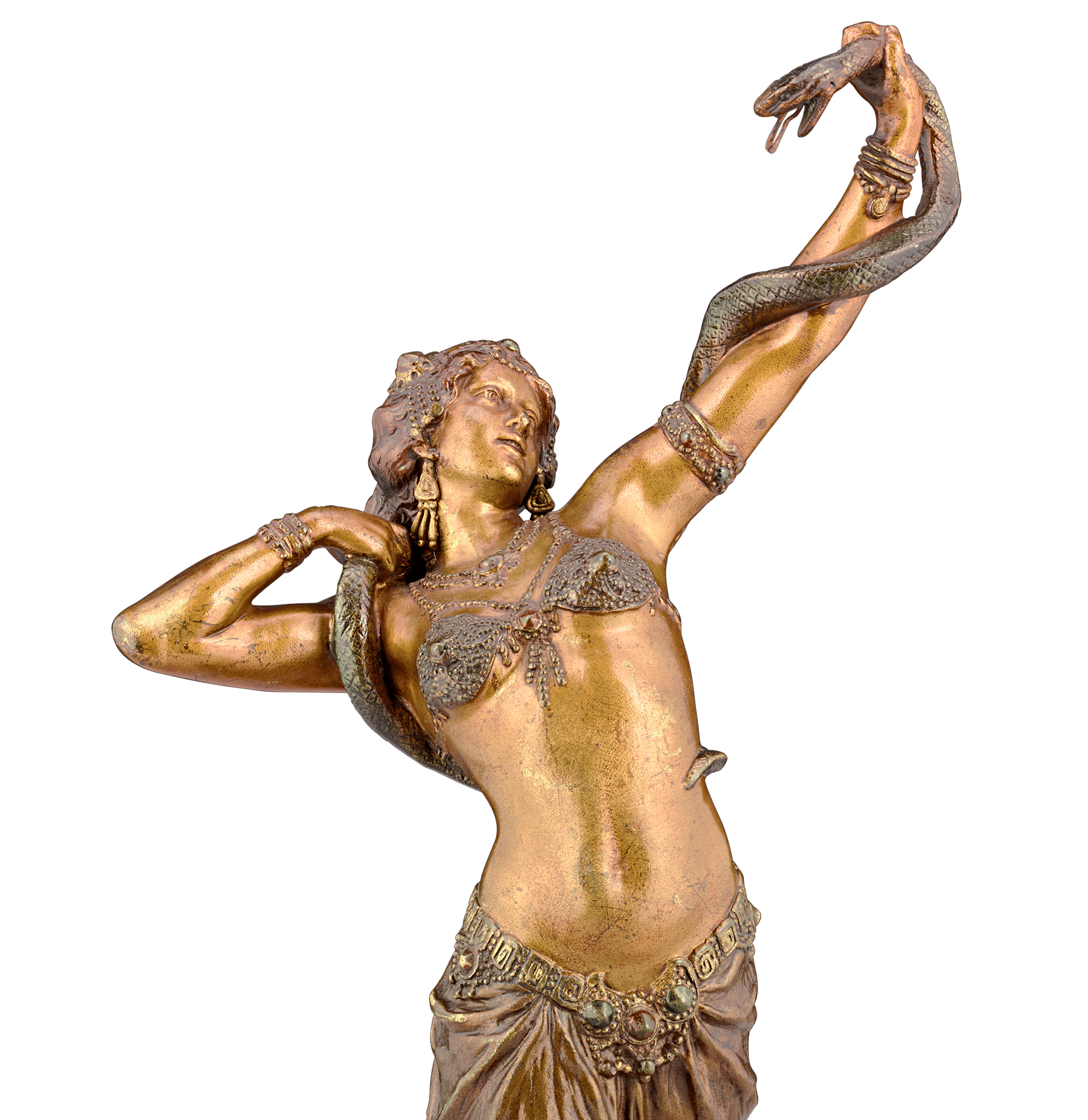 Bronze Snake Charmer by Franz Bergman