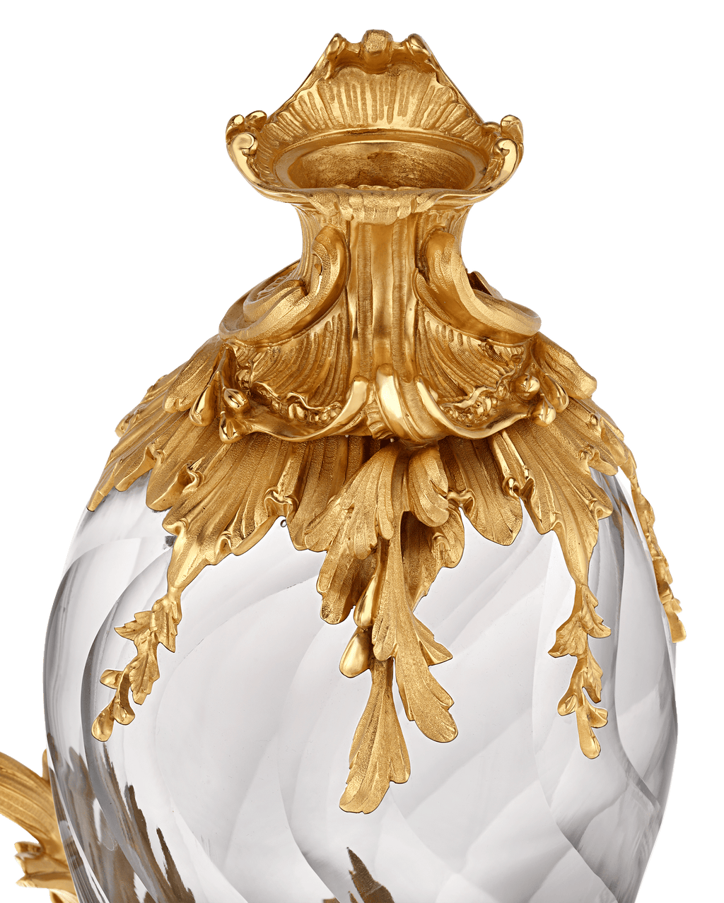French Crystal and Ormolu Vases