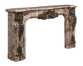 French Marble and Bronze Mantel