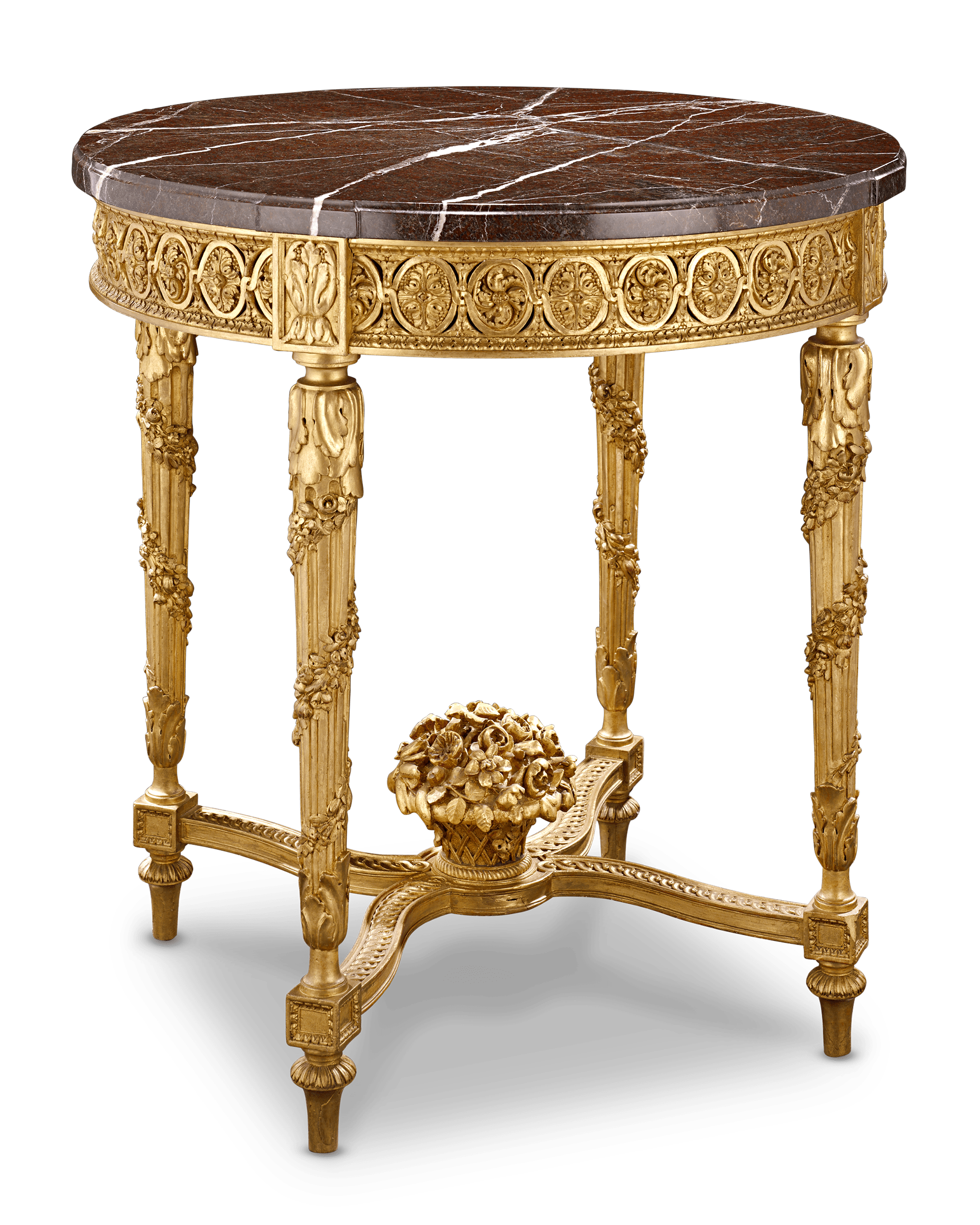 Louis XVI-Style Giltwood Table