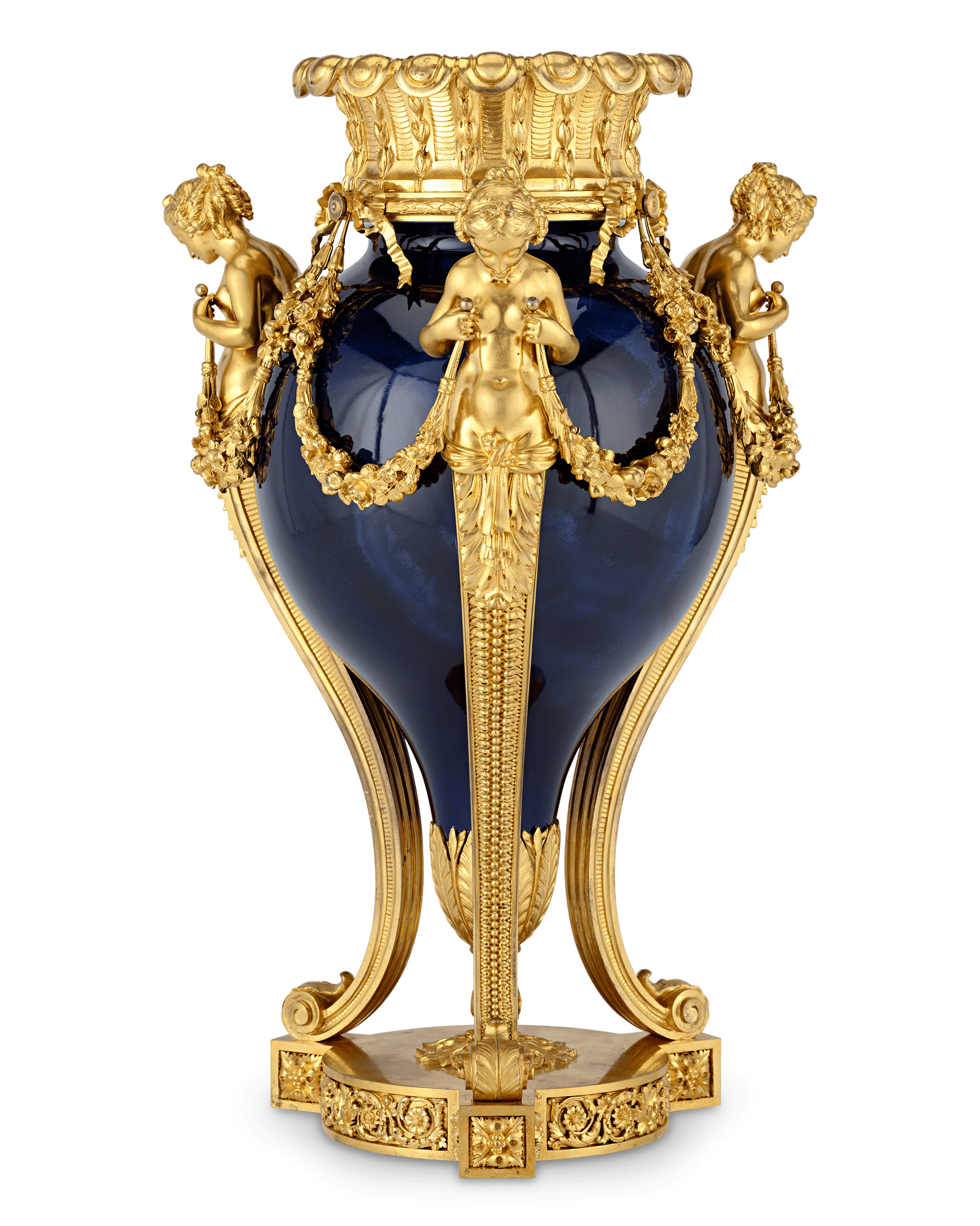 Sèvres Porcelain and Dorè Bronze Vases