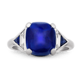 Unheated Kashmir Sapphire Ring, 7.71 Carats