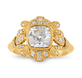 Old Mine Cut Diamond Ring, 1.58 Carats