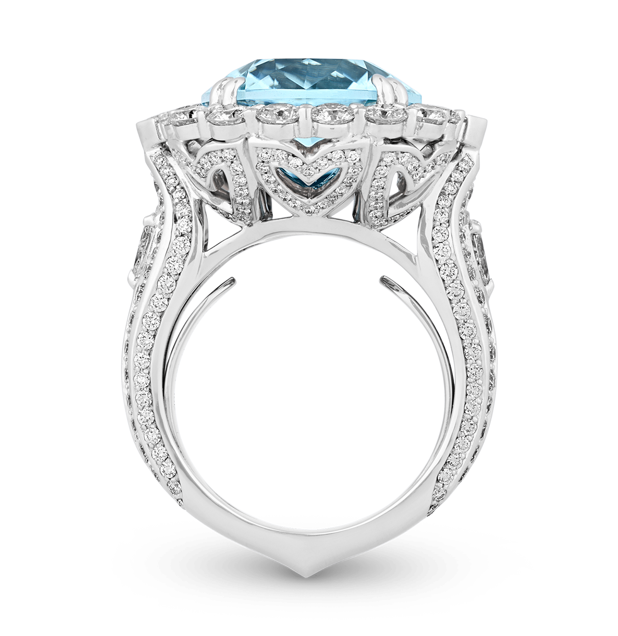 Kat Florence Unheated Paraiba Tourmaline Ring, 11.54 Carats