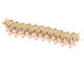 Retro Coral and Diamond Gold Bracelet