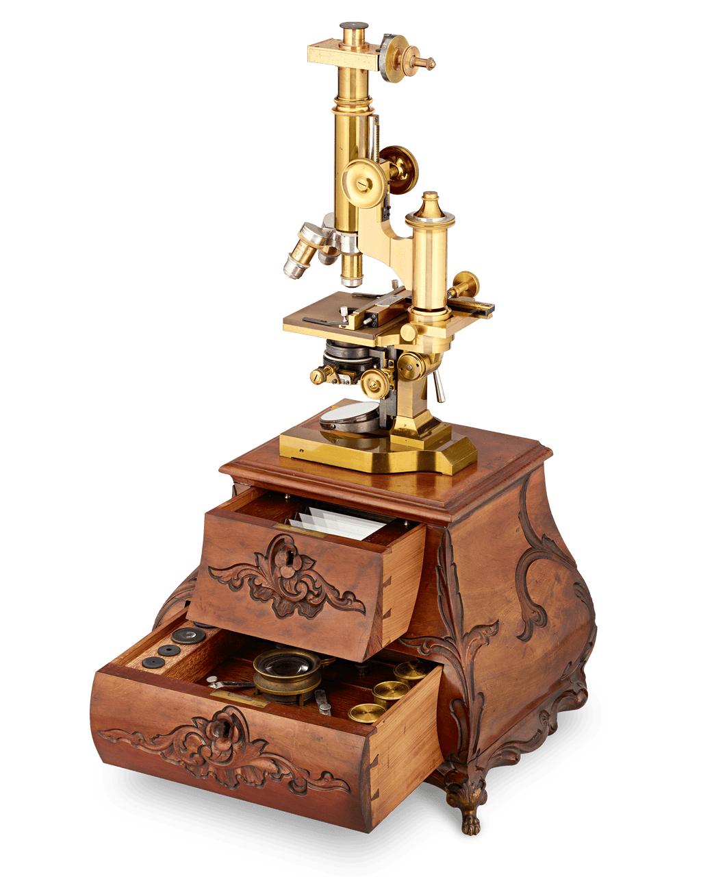 Leitz Brass Compound Microscope