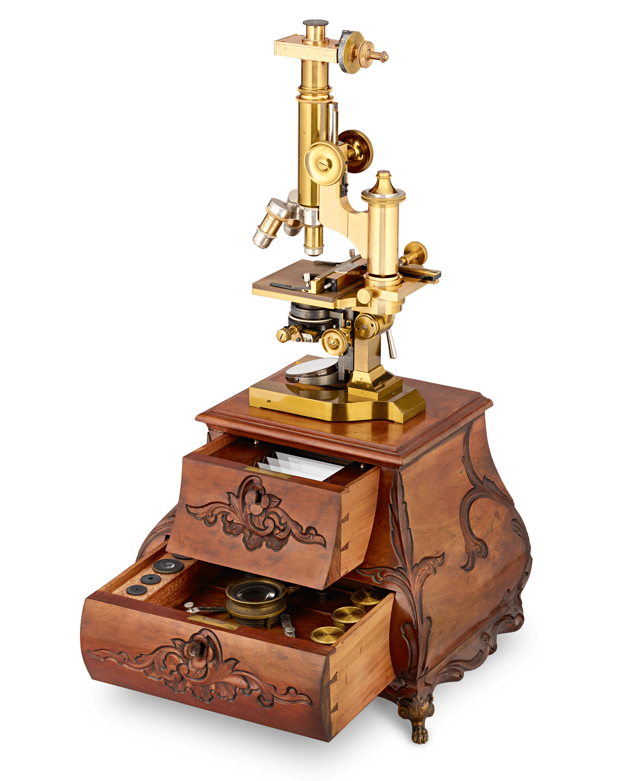 Leitz Brass Compound Microscope
