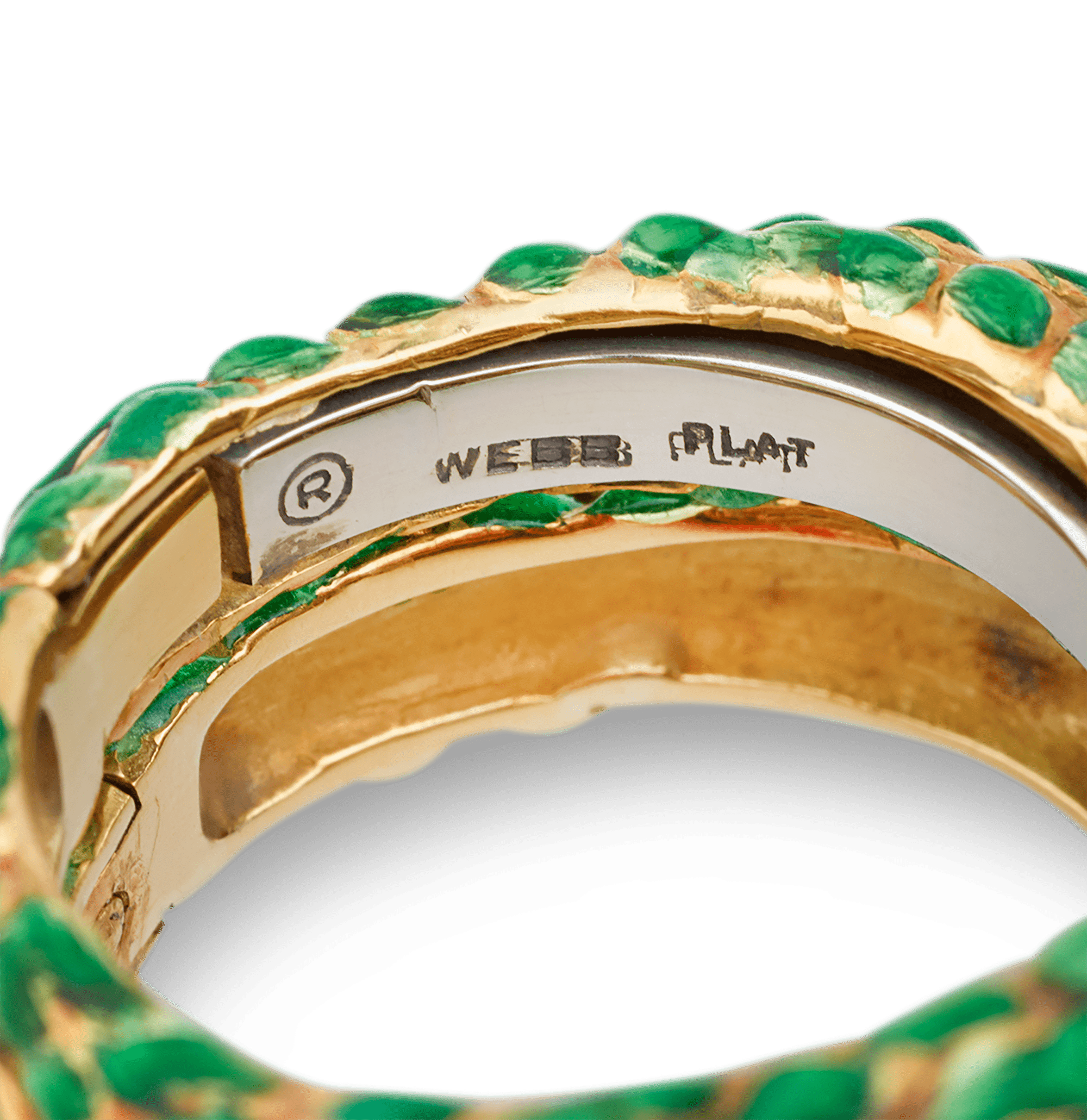 David Webb Enamel Snake Ring