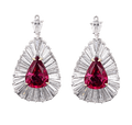 Thai Ruby Earrings, 6.02 Carats