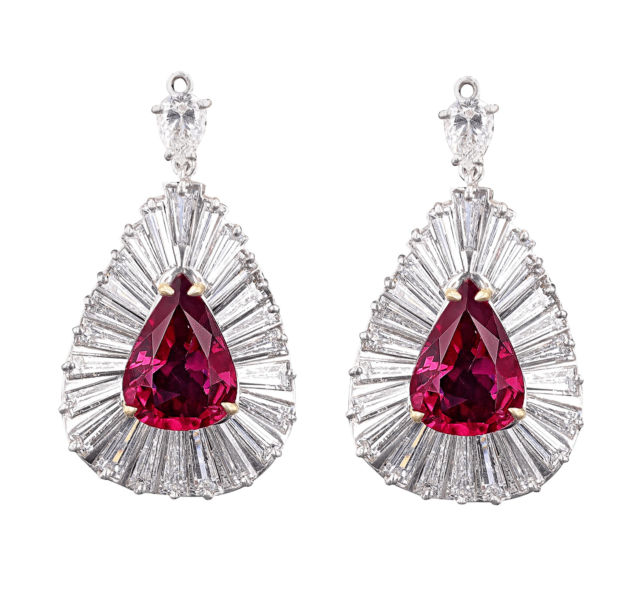 Thai Ruby Earrings, 6.02 Carats