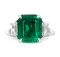 Emerald Cut Colombian Emerald Ring, 4.69 carats