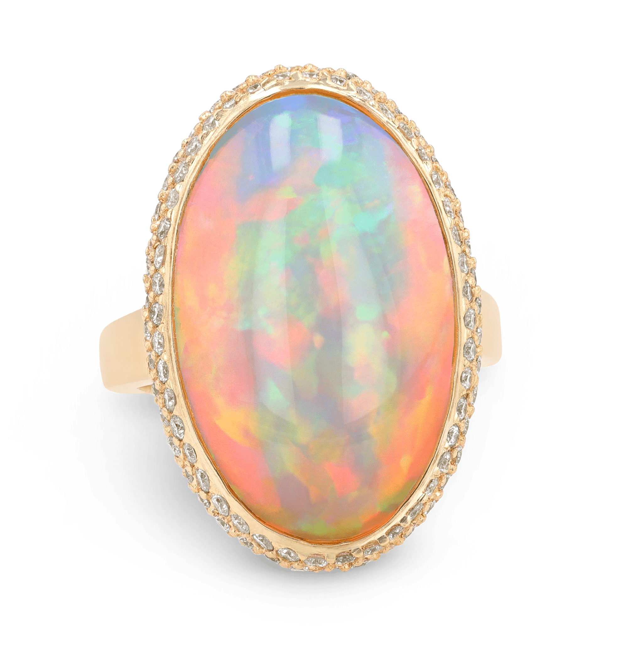 Ethiopian Opal Ring, 12.38 Carats
